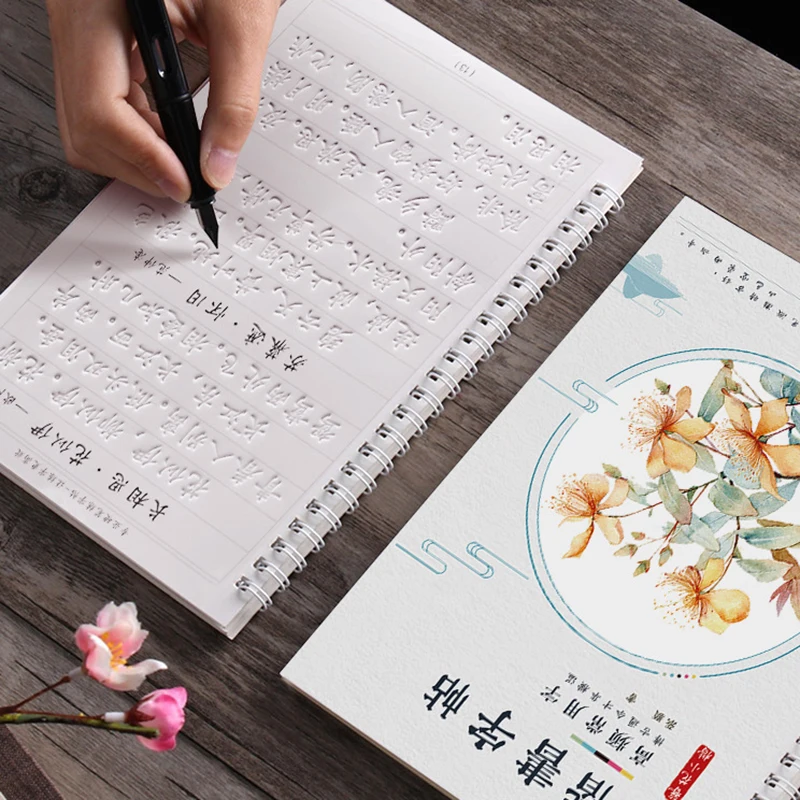 

6 шт./компл. 3D китайские иероглифы многоразовые Groove каллиграфия авторская книга стираемая ручка для обучения hanzi взрослых художественное пи...