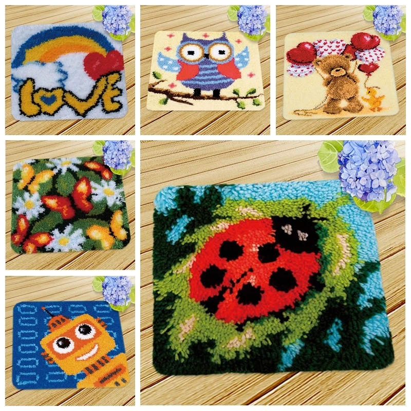 Мультяшный крючок с защелкой ковер вышивка наборы крючков коврик крестиком