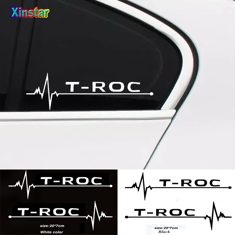 

2pcs Car windows sticker For VW Volkswagen T-Roc TROC