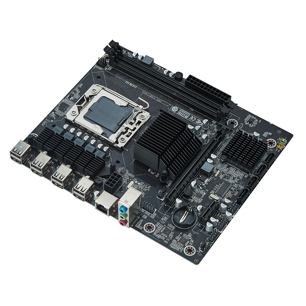Материнская плата X58 LGA 1366 LGA1366 поддержка REG ECC DDR3 и процессор xeon USB3.0 AMD RX серия