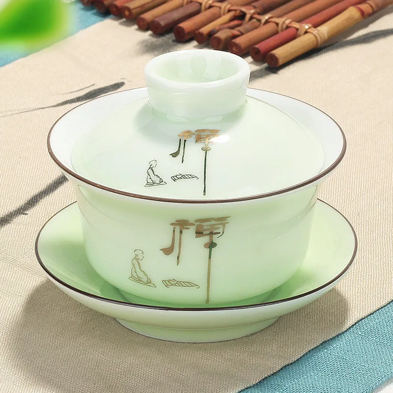 Китайский чайный сервиз с ручной росписью Tureen Dehua высококачественный белый