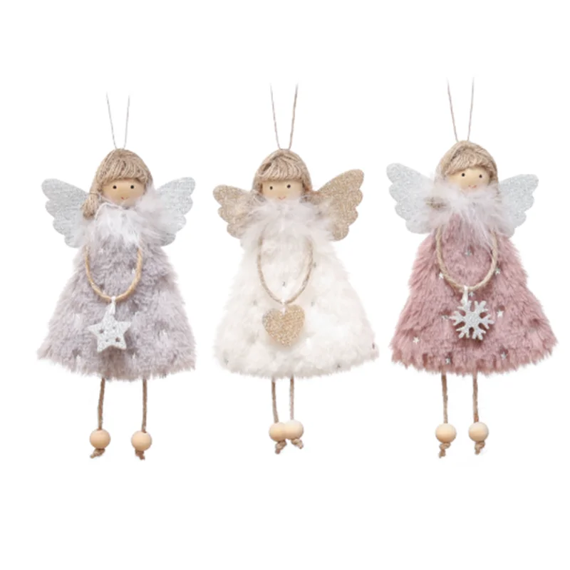 

Christmas Decoration Plush Angel Doll Christmas Tree Pendant Navidad Merry Christmas Xmas New Year Natal Noel Christmas Gift