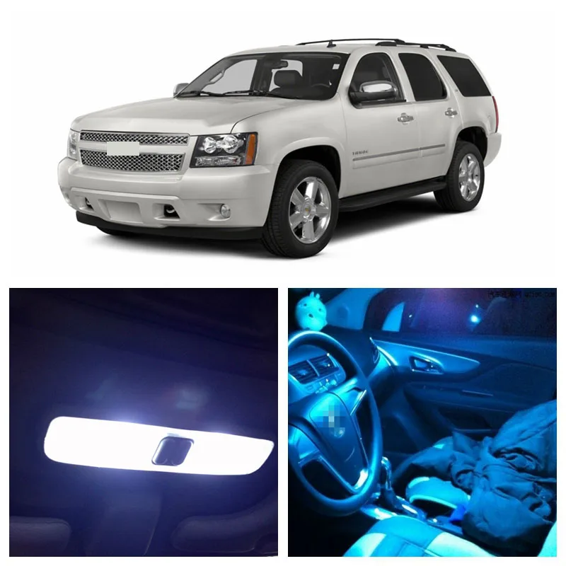 14 шт. белый лед синий светодиодный светильник лампы для 2007 2014 Chevy Chevrolet Tahoe
