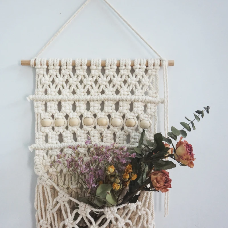 Ручной Тканый гобелен из макраме настенный бохо шик богемная комната