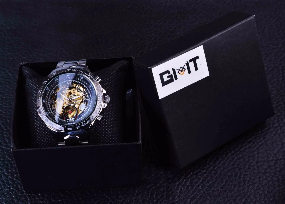 

Classic Series Golden Movement Steel Mens Skeleton Man Wrist Watch Mechanical Top Brand Luxury Fashion Automatic Watches
