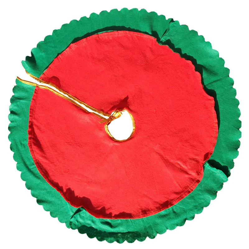 90 см Новогоднее украшение из нетканого материала Рождественская елка юбка Санта