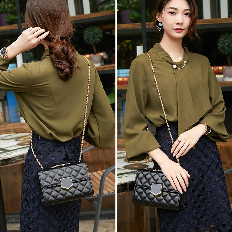 

New Woman Shoulder Bag Fashionable Simple Chain Messenger Bag High Quality Luxury Designer Handbag 2021 New Female Underarm Bag