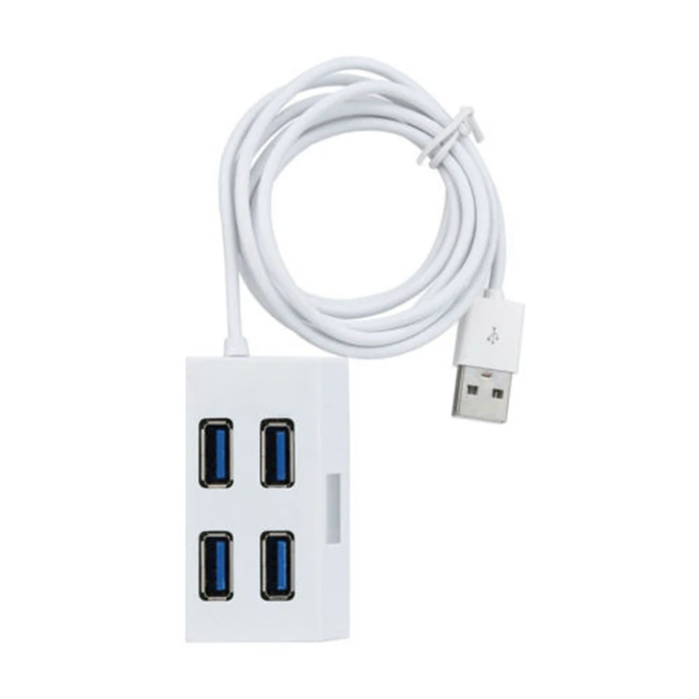 

High Speed Mini Portable 4 Port USB3.0 ABS Hub Expansion Splitter 5GBps Backwards Compatible With USB 1.1
