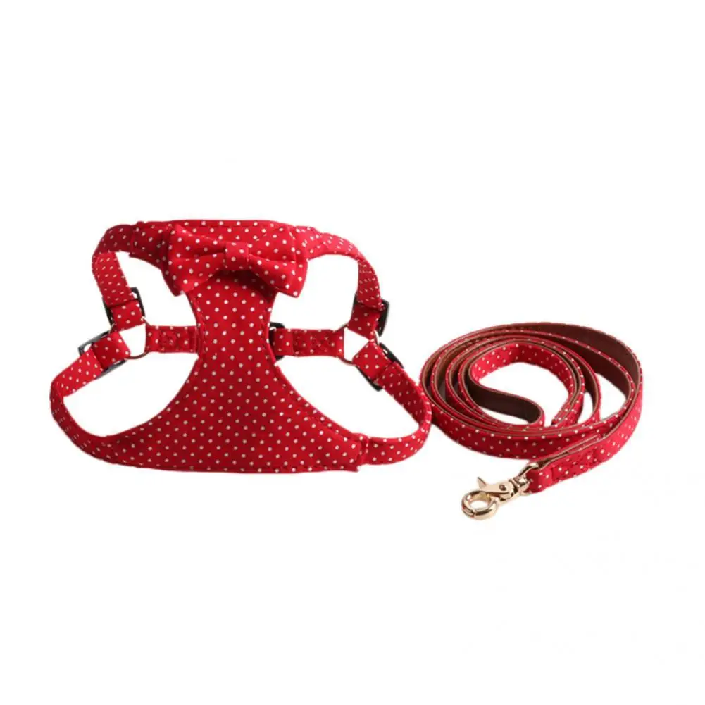 

1 Set Cozy Dog Harness Alloy Buckles Unisex Dog Vest Dog Vest Lead Rope Set