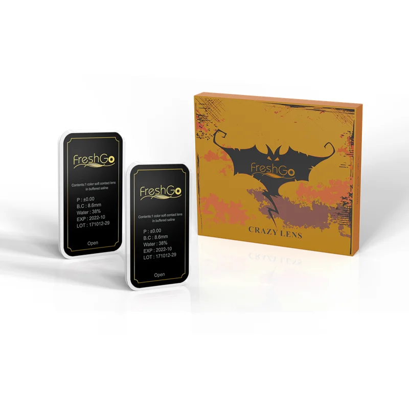 Crazy крови восклицательный знак контактные линзы для Хэллоуина выстрел | Красота и