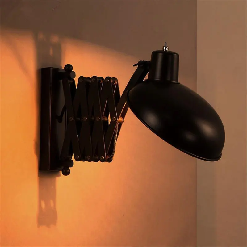 Loft American Retro Lighting Industrial Style Personalized Living Room Dining Bedroom Corridor Retractable Iron Wall Lamp | Лампы и