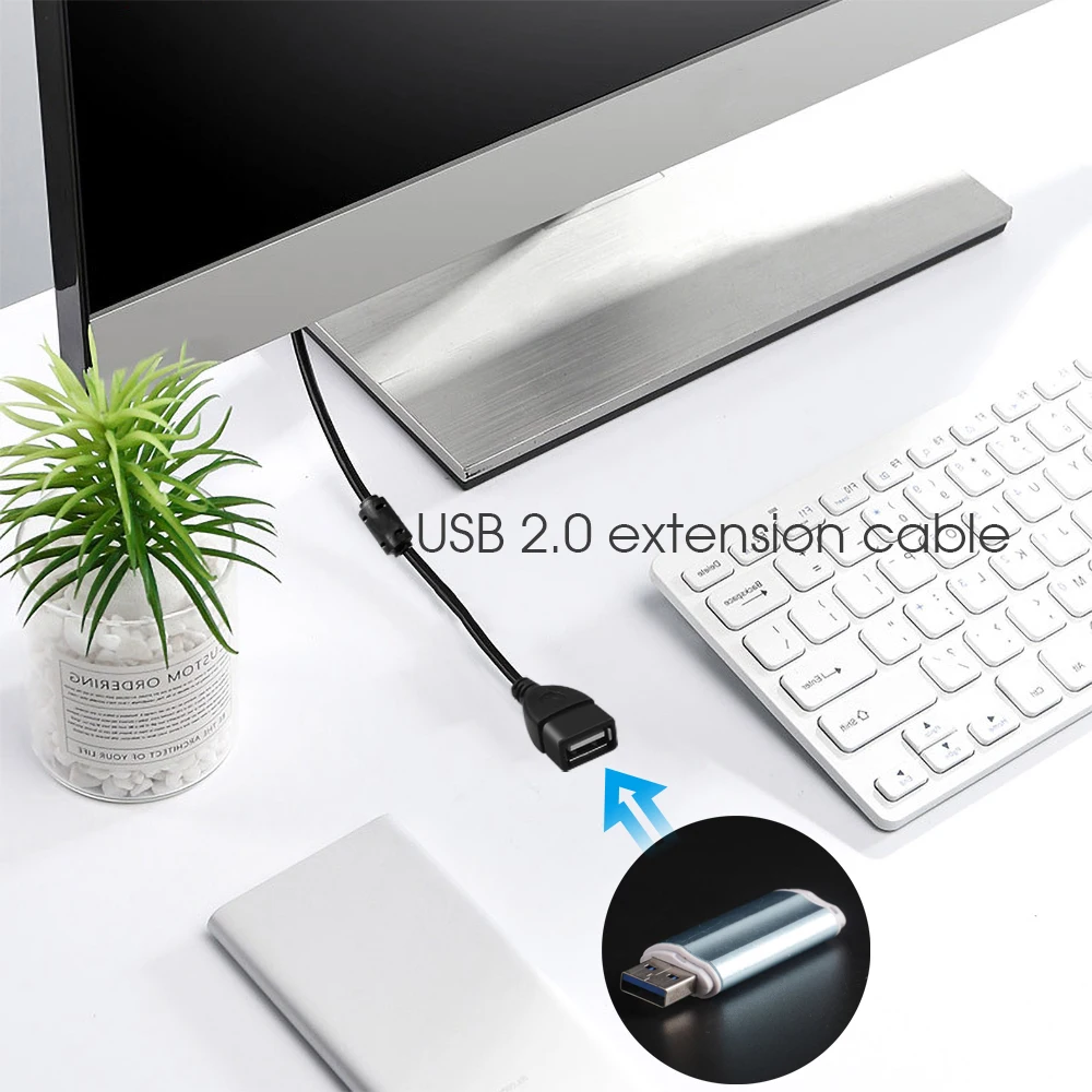 3 м USB 2 0 Удлинительный кабель для передачи данных штекер-гнездо удлинитель кабеля