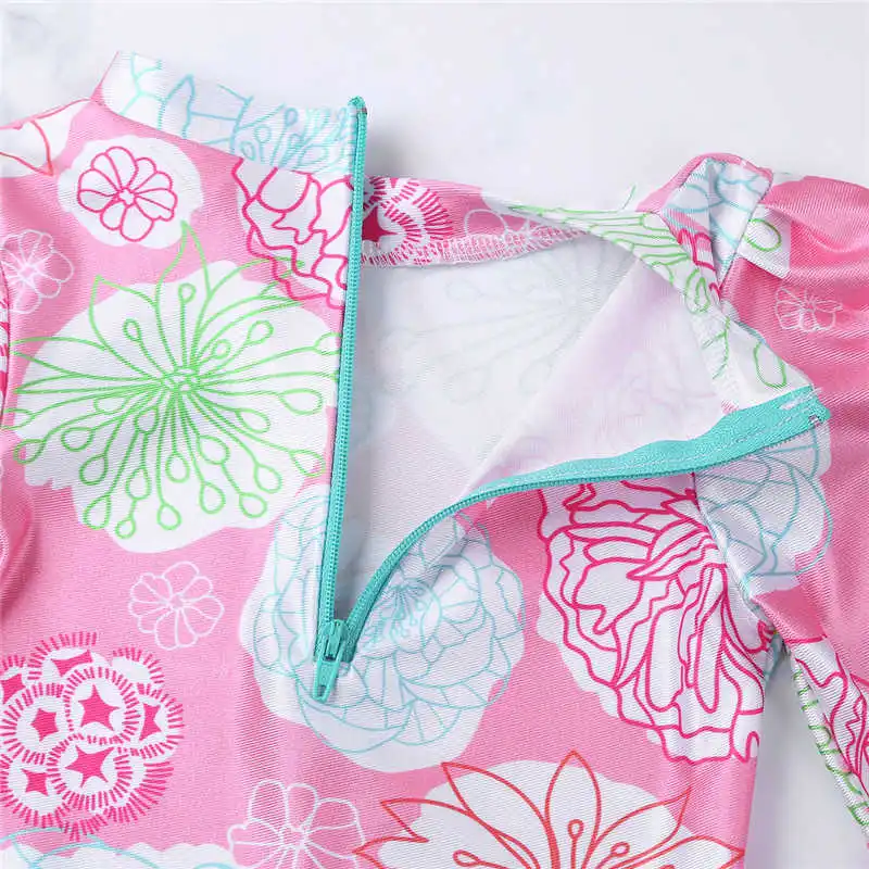 Купальник-бикини для маленьких девочек купальный костюм с цветочным принтом