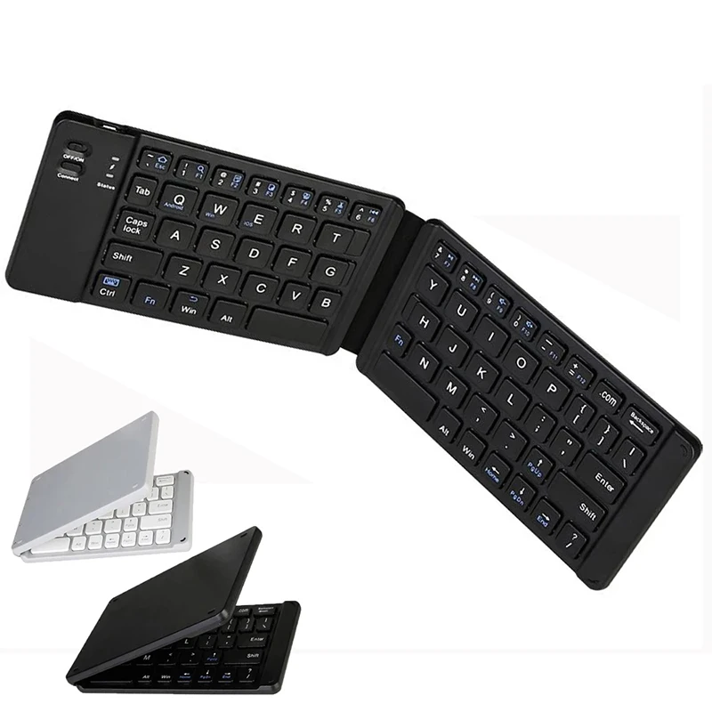 

Wireless Bluetooth Mini Keyboard Foldable Portable Folding Silent Click for iPad Tablet SmartPhone Laptop iOS/Android/Windows