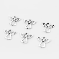 20pcs tibetan silver color retro angel wing for 1 8mm round leather cord spacer beads for diy jewelry bracelet making wholesale