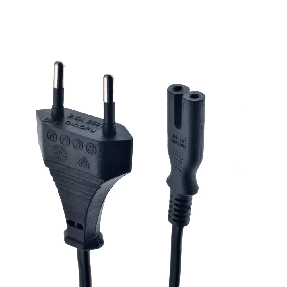IEC как 5ft 2 зубец Pin AC EU Стандартный Питание кабель Высокое качество подводящего