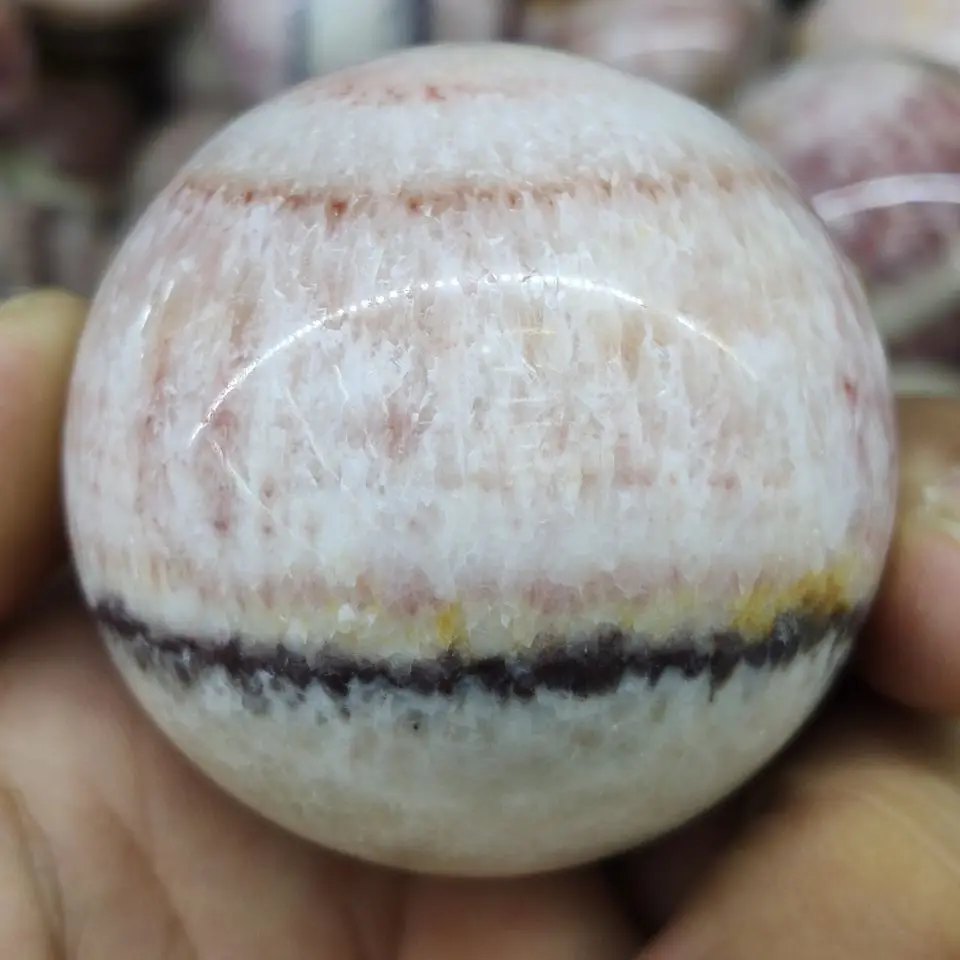 50 мм натуральный триколор бандана Calcite Sphere свинины камень хрустальный шар | Дом и