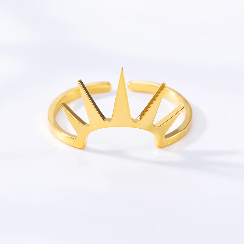 

Crown Ring for Women Stainless steel Rose Gold Fashion Luxury Wedding Engagement Promise Rings Jewelry Christmas Accessories