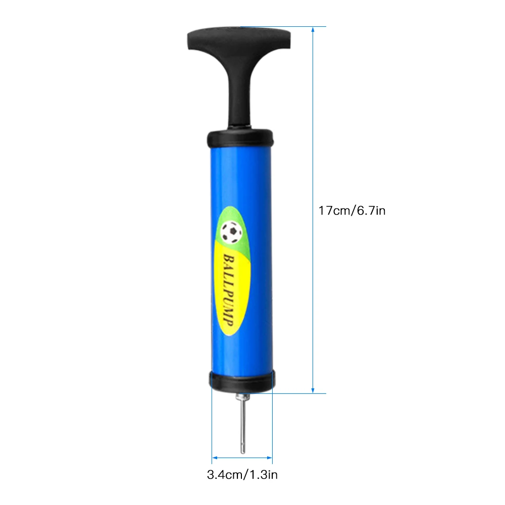 

6-in Plastic Football Soccer Air Pump Inflatable Ball Hand Air Pump Mini PVC Balloon Pump Double-purpose Ball Maintenance Kit