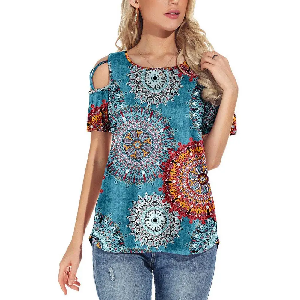 Футболка женская с коротким рукавом пикантный окрашенный Топ Повседневная