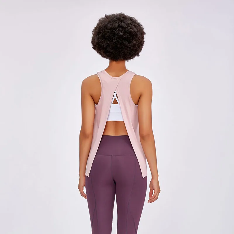 Soft Skin-friendly Fitness Tank Tops Women Loose Sport Vest Running Top Workout Back Open Training Yoga Cloth | Спорт и развлечения