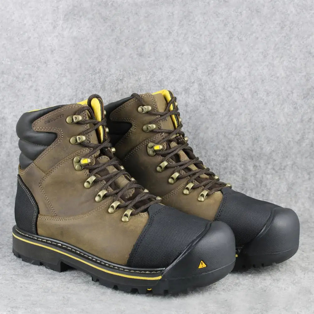 Мужская Уличная походная обувь мужская из воловьей кожи стальной носок