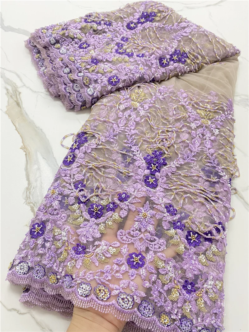 

Африканская кружевная ткань PGC 2021, Высококачественная нигерийская вышитая бисером кружевная ткань ручной работы для свадебной фотосессии