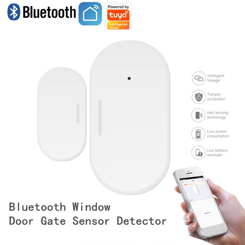

Tuya Bluetooth Smart Window Door Gate Sensor Detector Smart Home Security Alarm System Smart Life App Work With Alexa Google