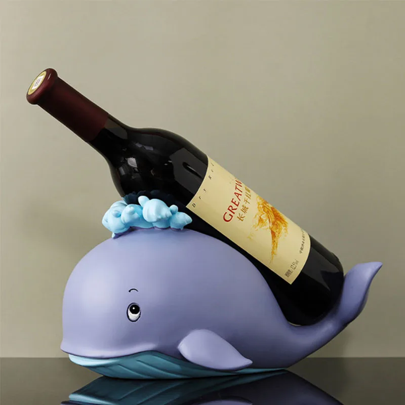Винная стойка с красивым Китом Современное украшение для дома гостиной винного