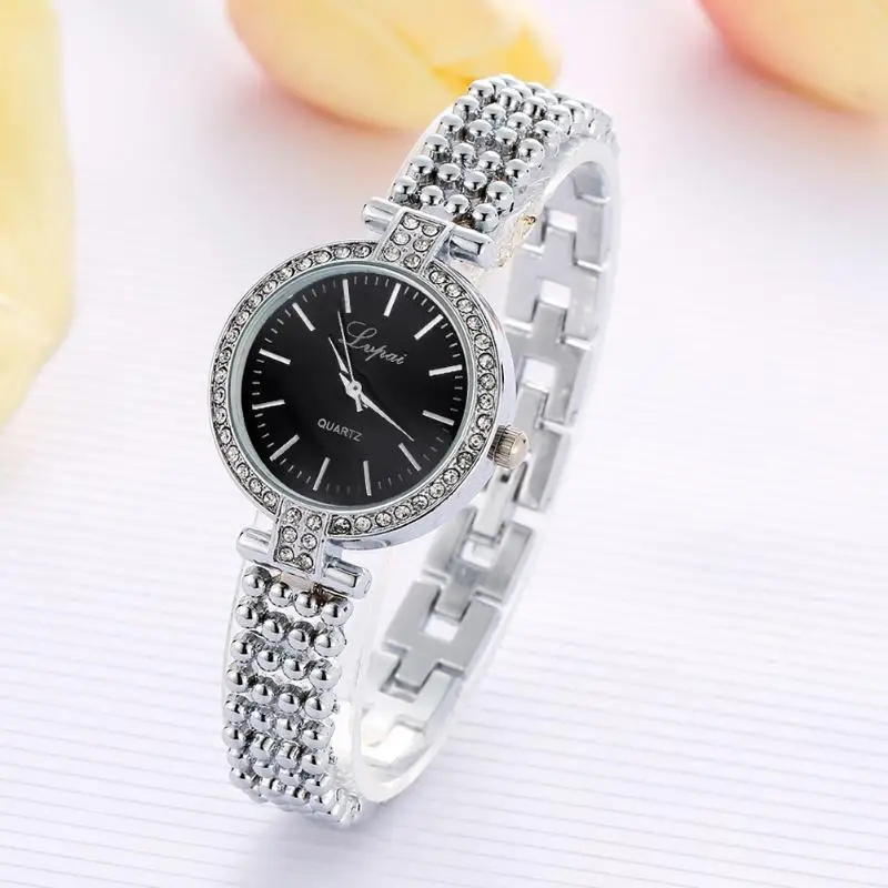Роскошные Стразы браслет кварцевые Для женщин часы reloj модные часы из розового золота, Для женщин женские часы relojes para mujer