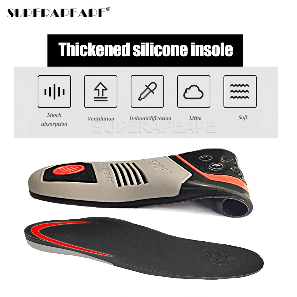 Running Sport Insoles Orthopedic Insoles Shock Absorbant Pads Sole Pad for Shoes insert Foot Care for Plantar Fasciitis