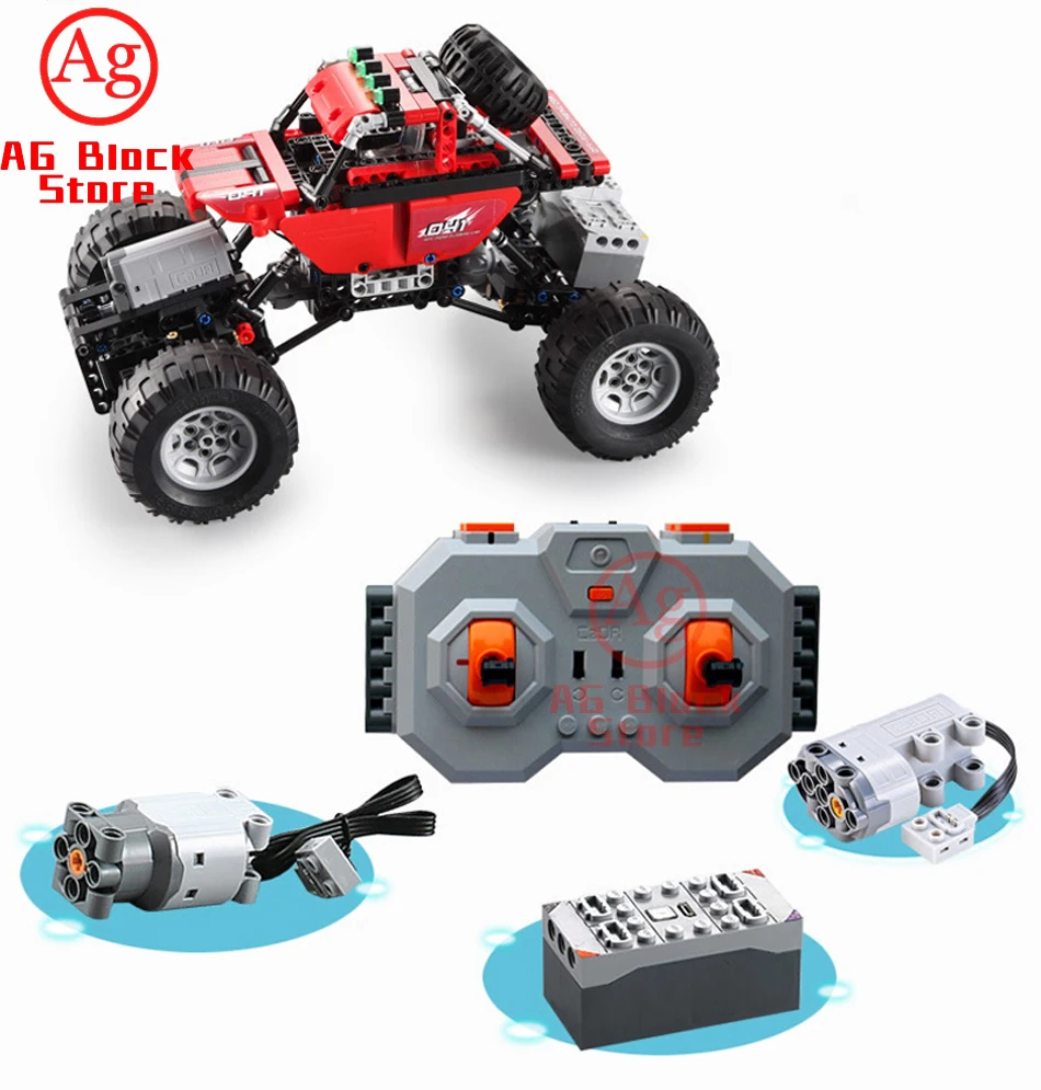489 шт. 2 4 ГГц Радиоуправляемый внедорожный автомобиль строительный блок