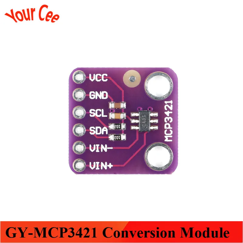 GY-MCP3421 MCP3421 Модуль платы преобразования SOT23-6 Delta-sigma A/D модуль цифрового сигнала в