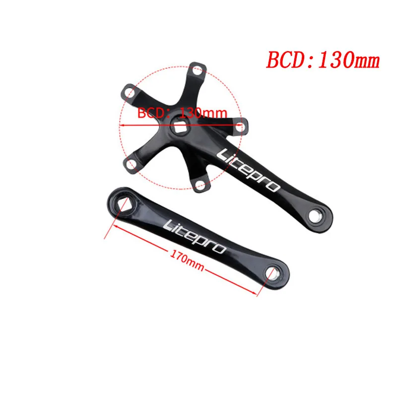 Litepro шатун со звездочками для велосипеда Интегрированный Одиночный передняя