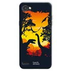 FunnyTechЧехол для LG Q6  Q6 +  Q6 alpha l, чехол, дизайнерская пленка, мир Юрского периода, динозавры, оранжевый фон