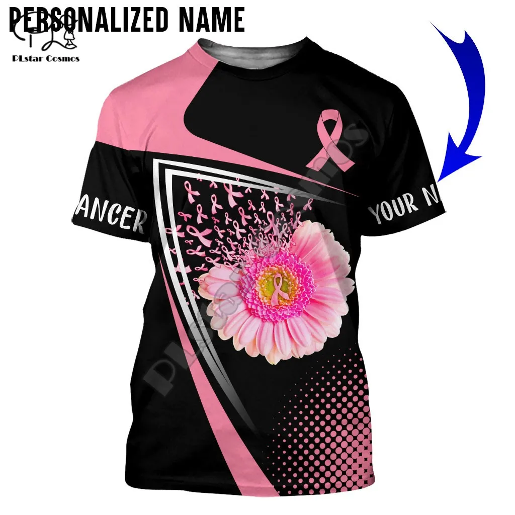 

PLstar Cosmos Breast Cancer Warrior Fighter 3D Print T-shirt Harajuku Streetwear Men/Women Short Sleeve Drop Shipping Style-B28