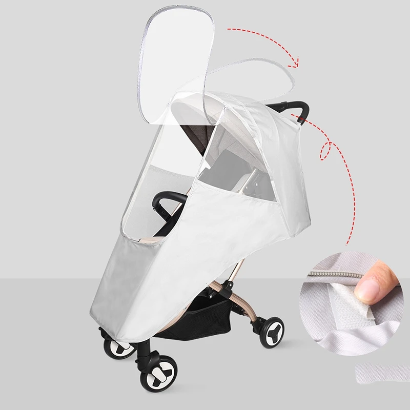 

Rain Wind Waterproof Baby Stroller Cover Pushchair Accessory Universal Sun Shade Shield Warm Protective Infant Zipper Closure