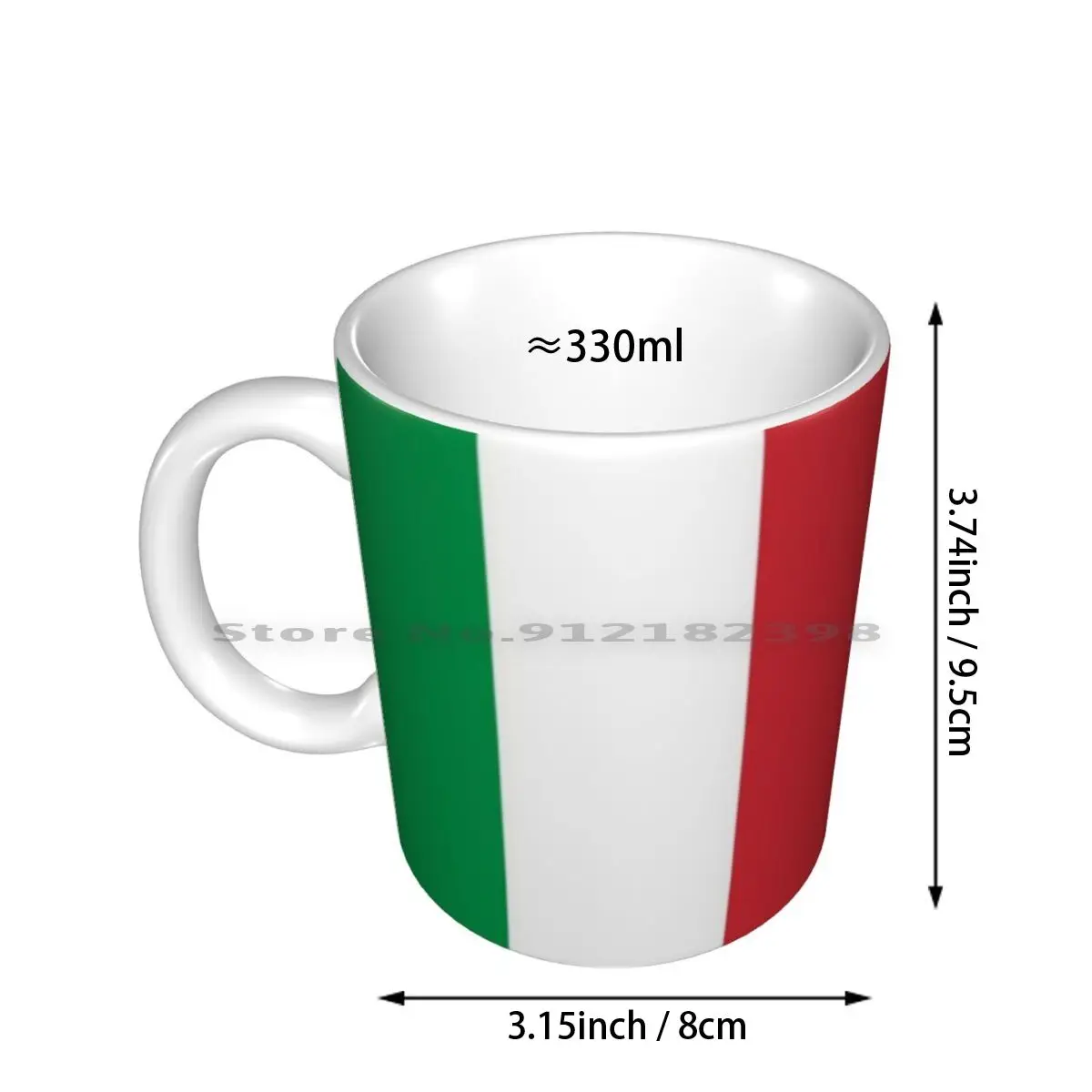 Керамические кружки с итальянским флагом кофейные чашки кружка для молока и чая