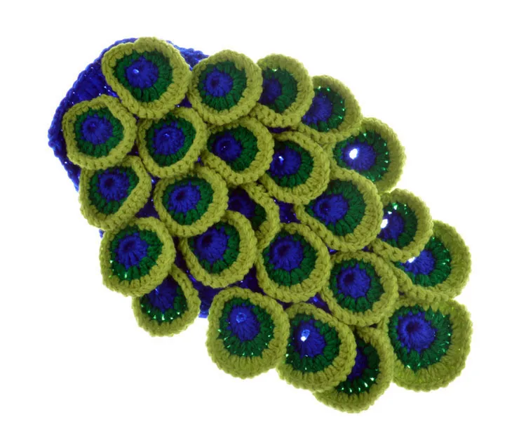 Для детей 0-3 лет M вязаные для новорожденных Павлин наряды вязаная павлина