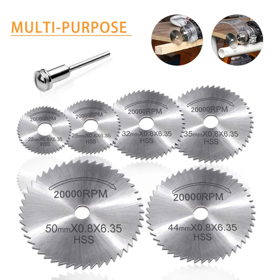 

Set 25/32/50 HSS Circular Saw Blade Rotary Tool For Dremel Metal Cutter Power Tool Set Wood Cutting Discs Drill Mandrel Cutoff
