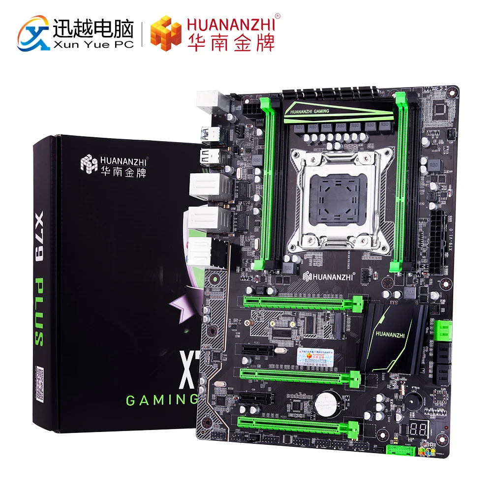 Материнская плата HUANANZHI X79 PLUS материнская для Intel LGA 2011 E5 2660V2 2680V2 DDR3 1333/1600/1866 МГц 64 Гб