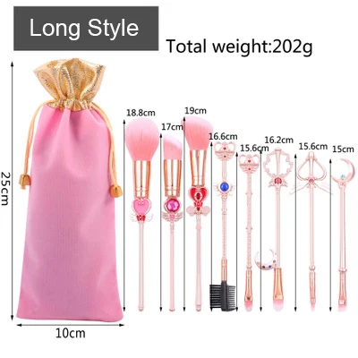 Набор кистей для макияжа Сейлор Мун 8 шт. набор инструментов подводки глаз теней