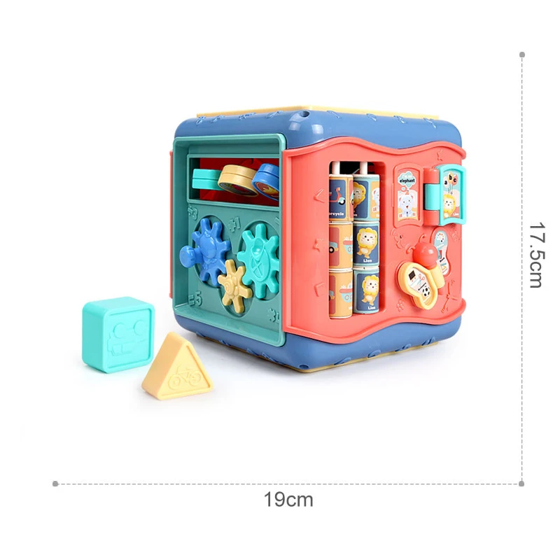 

Baby Early Education Toys Six-sided Drum Baby Pat Drums Puzzle 0-1 Years Old Learning Wisdom House Hand Drum Math Toys
