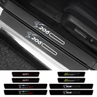 Порог автомобильной двери для Peugeot 208 306 307 308 508 106 107 защитная наклейка из углеродного волокна для заднего багажника автомобильные аксессуары