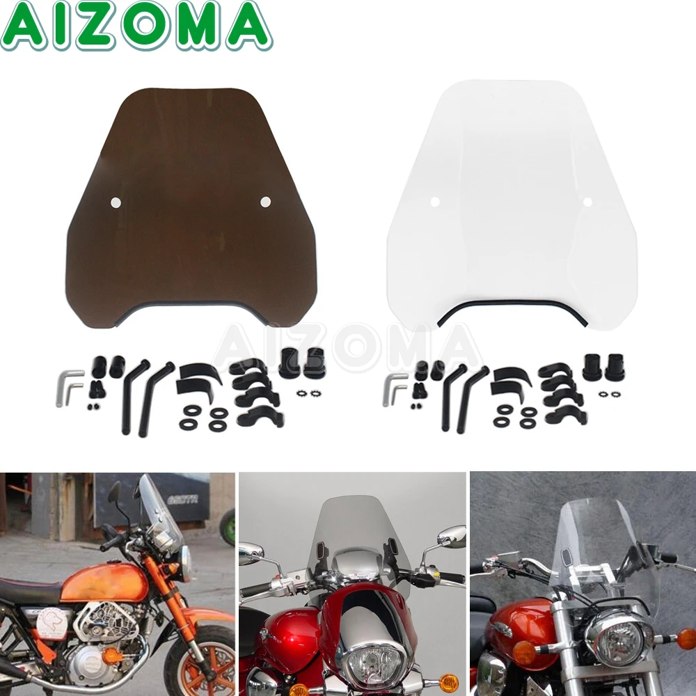 

Универсальный ветровой экран 7/8 дюйма, 1 дюйм, регулируемый дефлектор лобового стекла мотоцикла для Honda, Yamaha, Kawasaki, Suzuki, M109R