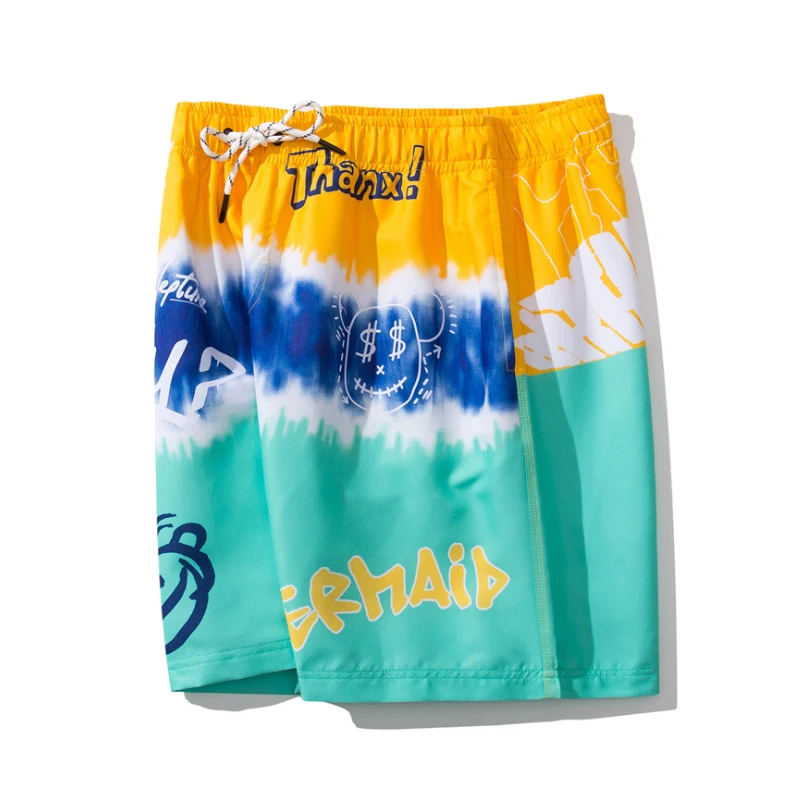 Летние Пляжные штаны для плавания мужские повседневные боксеры шорты с