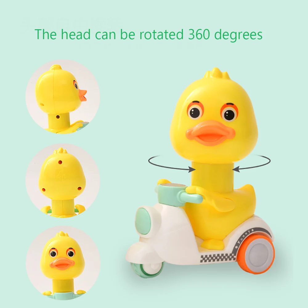 

ZK60 Pull Back Car Toys Cartoon Yellow Duck Motorcycle Model Kid Mini Car Toys For Children's Boys and Girls Gifts