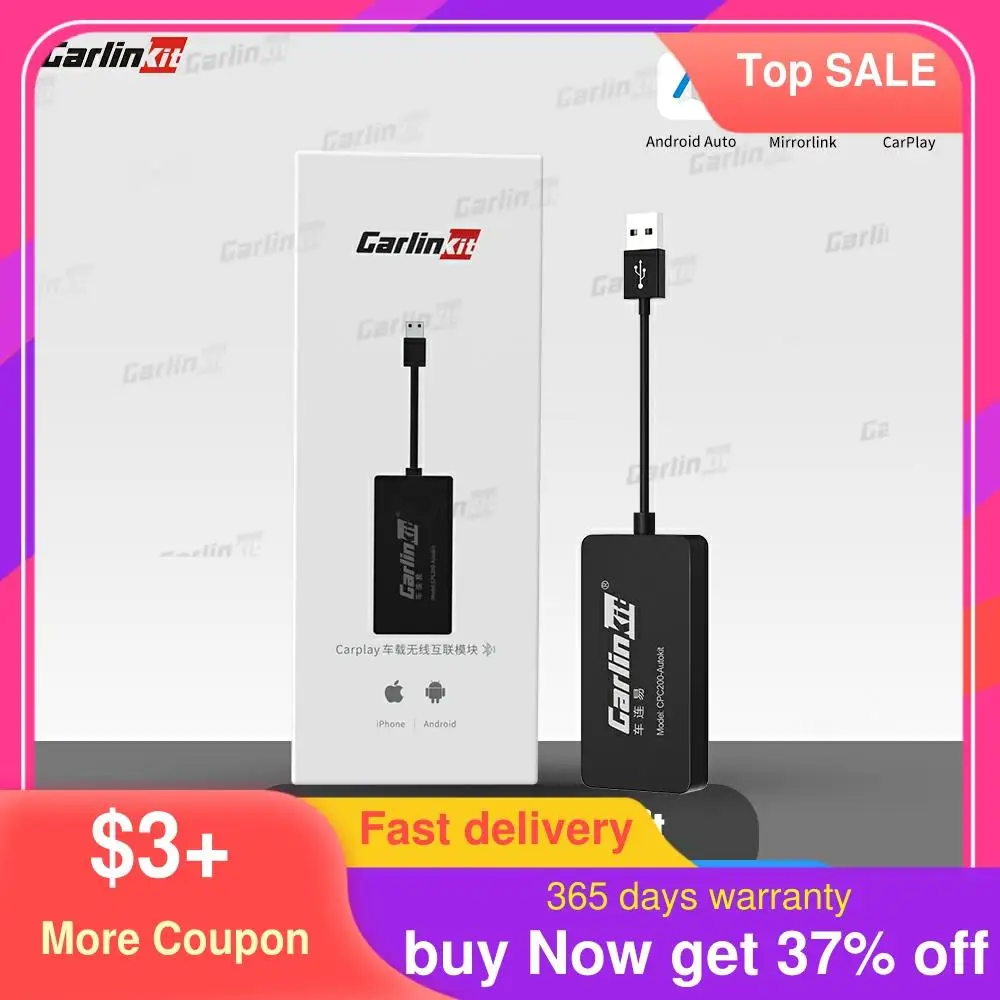CarlinKit для беспроводного Apple Carplay Dongle Android Авто USB поддержка мультимедийный плеер