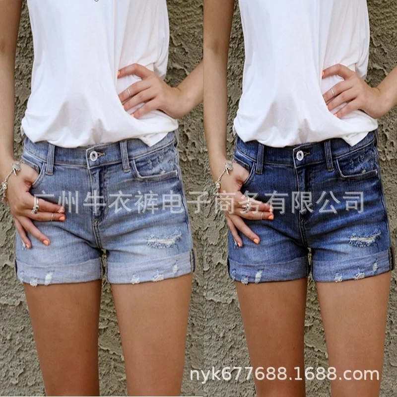 

Donsignet New Summer Fashion Sexy Shorts Jeans Feminino Damage Jeans for Woman Straight Short Jeans Women