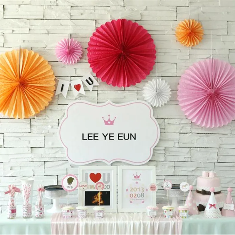 6 дюймов 15 см вентиляторы из салфетки подвесные цветочные бумажные поделки